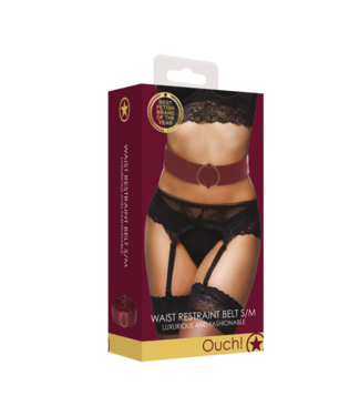 Ouch! by Shots Waist Belt with Bondage Rings - S/M