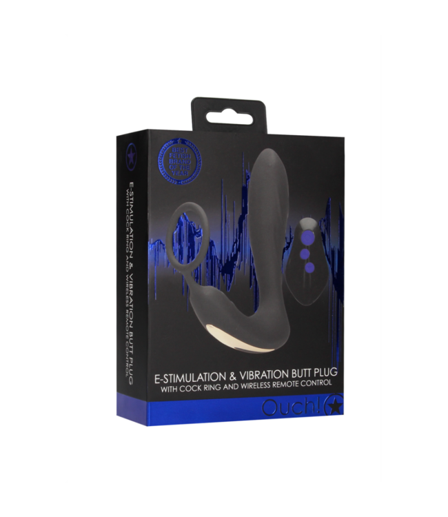 E-stim Vibrating Butt Plug  Cockring