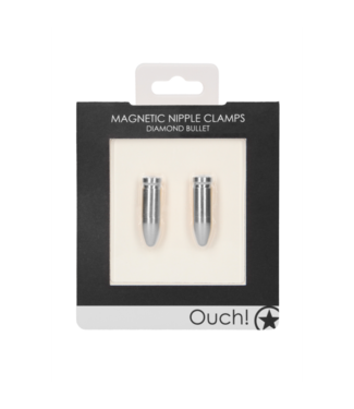 Ouch! by Shots Magnetic Nipple Clamps Diamond Bullet