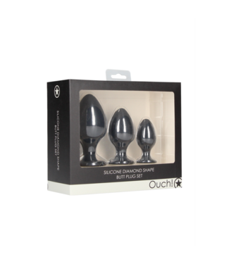 Ouch! by Shots Diamond Shape Butt Plug Set