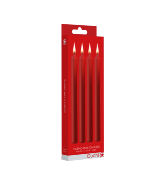 Ouch! by Shots Teasing Wax Candles - 4 Pieces - Large - Red