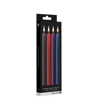 Ouch! by Shots Teasing Wax Candles - 4 Pieces - Large - Multicolor