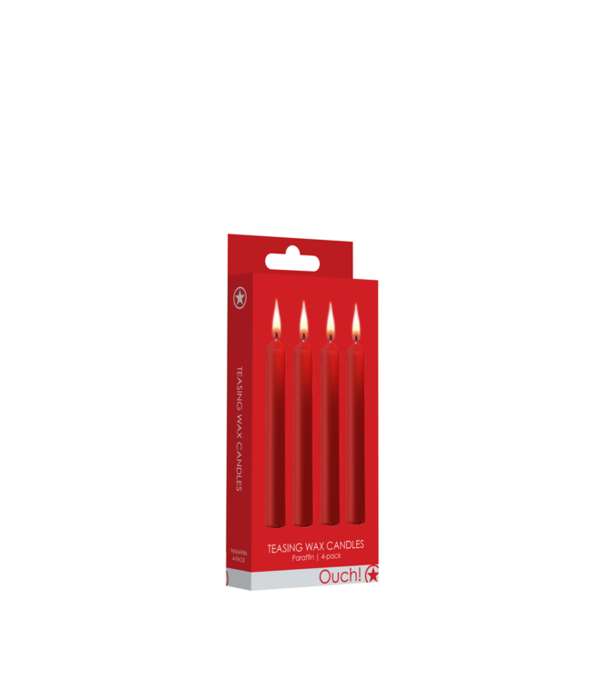 Teasing Wax Candles - 4 Pieces - Red