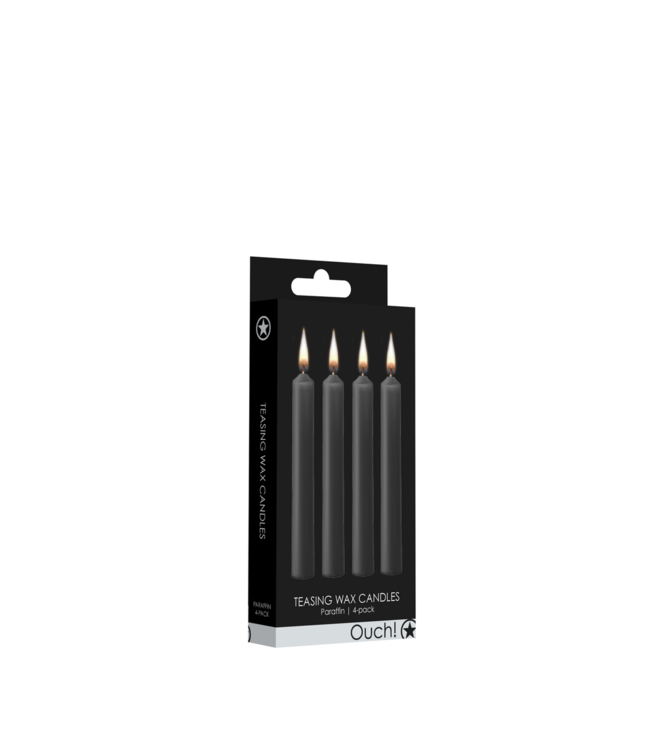 Teasing Wax Candles - 4 Pieces - Black
