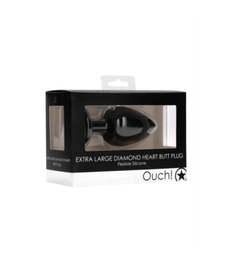 Ouch! by Shots Diamond Heart Butt Plug - Extra Large