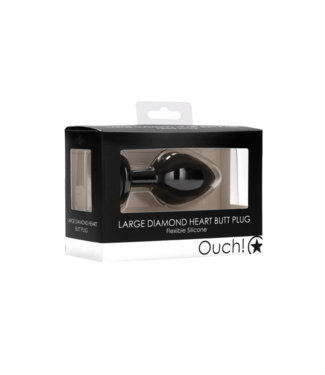 Ouch! by Shots Diamond Heart Butt Plug - Large