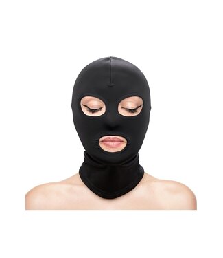 NS Novelties FETISH & FASHION EYES & MOUTH HOOD BLACK