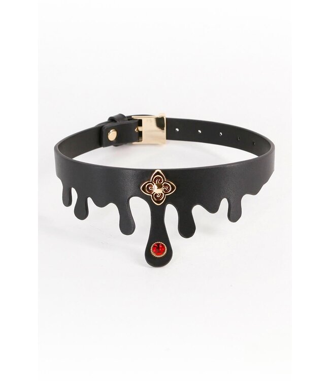 FETISH & FASHION ELVIRA COLLAR BLACK
