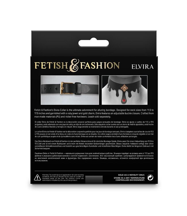 FETISH & FASHION ELVIRA COLLAR BLACK