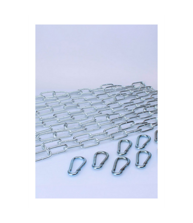 KIT 5 X 120 cm Large Link Chain + 10 Carabiners