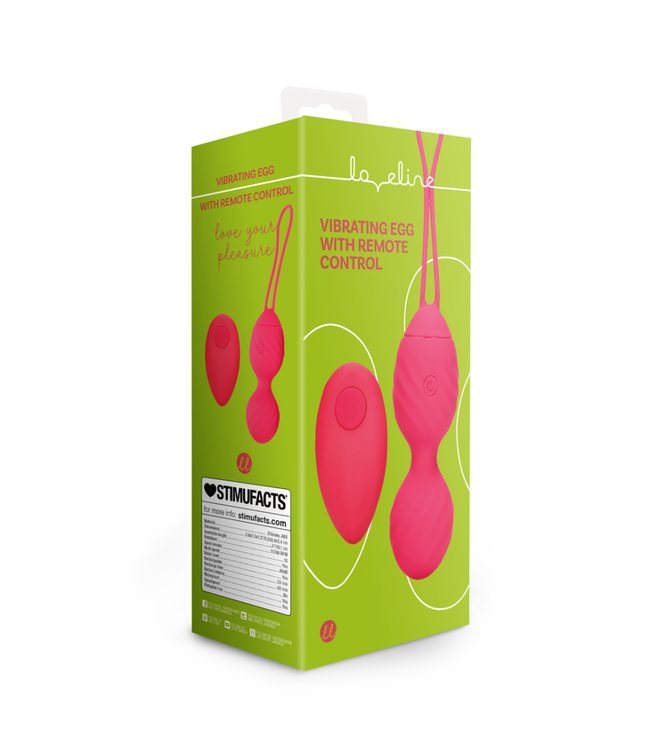 Vibrating Egg with Remote Control - Strawberry Red