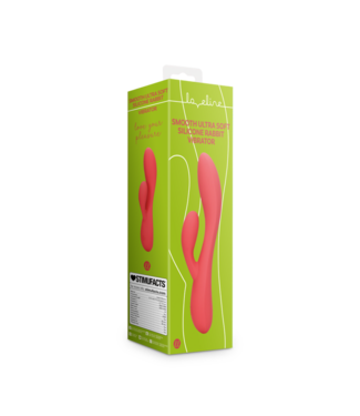 Loveline by Shots Smooth Ultra Soft Silicone Rabbit Vibrator - Astro Dust