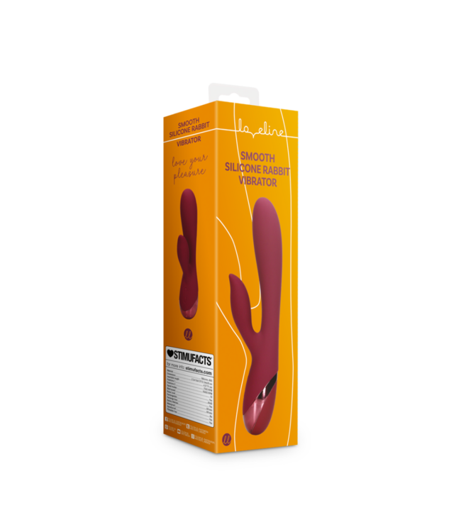 Smooth Silicone Rabbit Vibrator - Dark Cherry