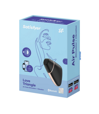 Satisfyer Love Triangle - Air Pulse Stimulator and Vibration - Black