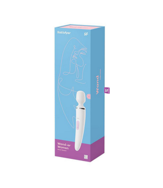Satisfyer Wand-er Woman - Wand Vibrator - White/Chrome