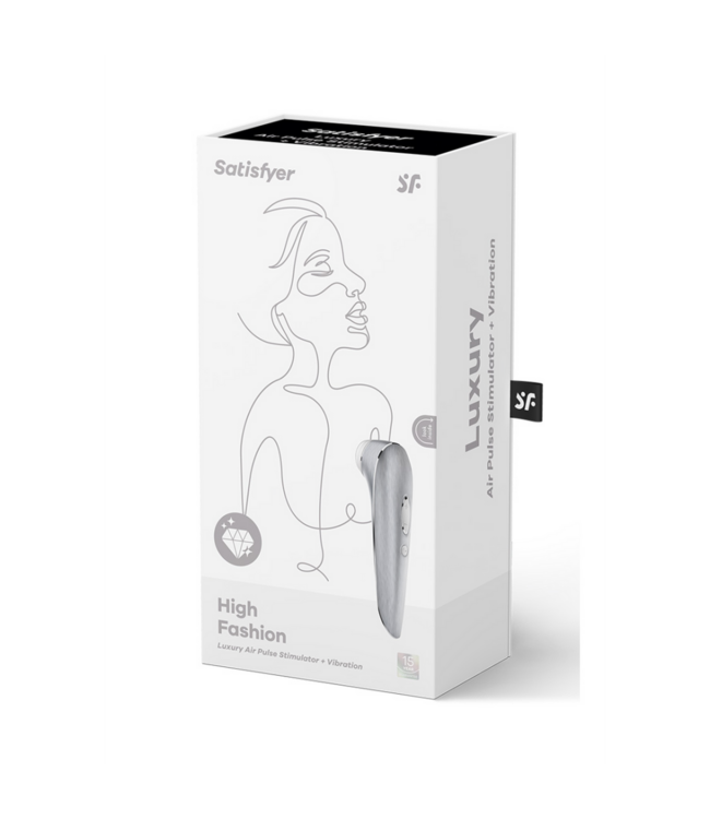 High Fashion - Air Pulse Stimulator and Vibration - Silver