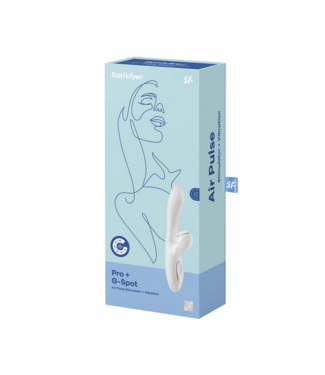 Satisfyer Pro Plus - G-Spot Air Pulse Stimulator and Vibration - White/Rose Gold