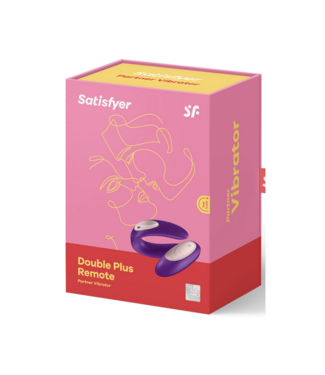 Satisfyer Double Plus - Remote Partner Vibrator - Purple