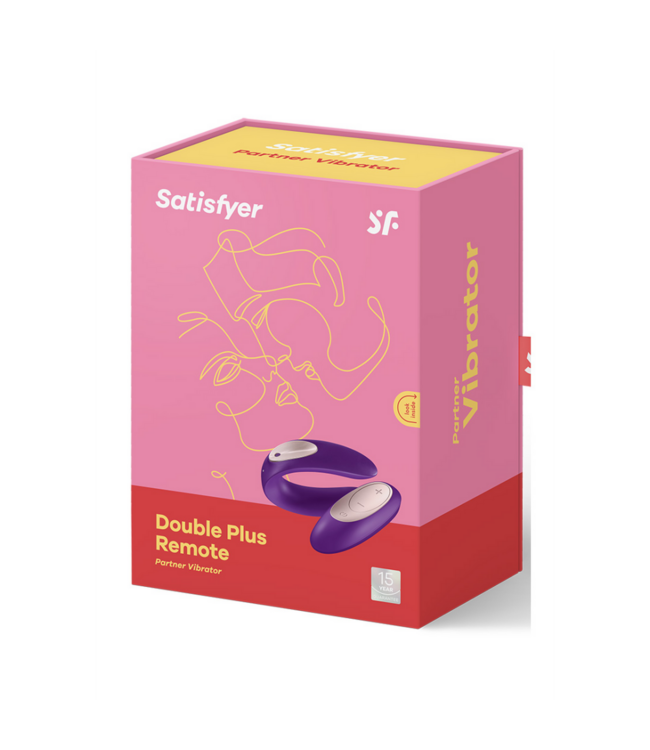 Double Plus - Remote Partner Vibrator - Purple