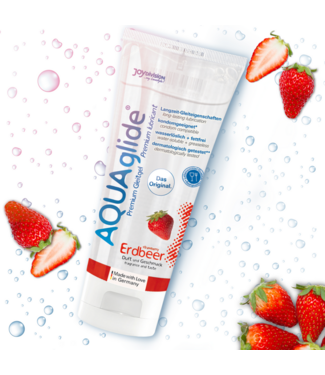 Joydivision AQUAglide Neutral - Flavored Waterbased Lubricant - Strawberry - 3 fl oz / 100 ml