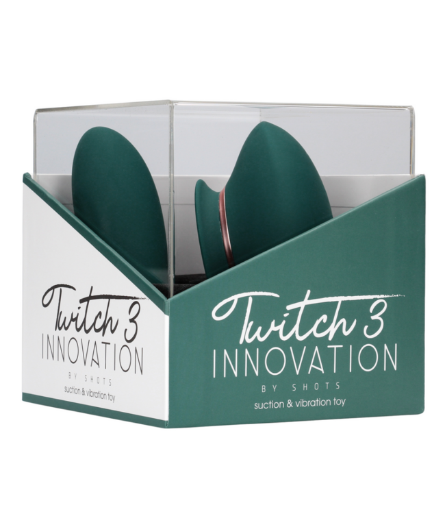 Twitch 3 - Rechargeable Vibrator and Suction - Forest Green