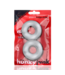 Hunkyjunk Stiffy - 2-pack No-Roll Cockrings - Clear Ice