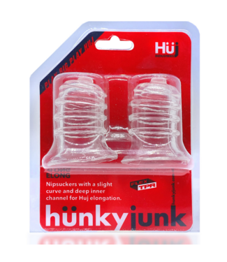 Hunkyjunk Elong - Wide Base Nipsuckers - Clear