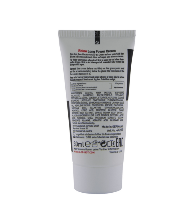 Rhino - Long Power Cream / Stimulating Cream - 1 fl oz / 30 ml