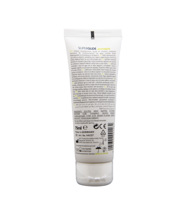 Superglide - Edible Waterbased Lubricant - Pineapple - 3 fl oz / 75 ml