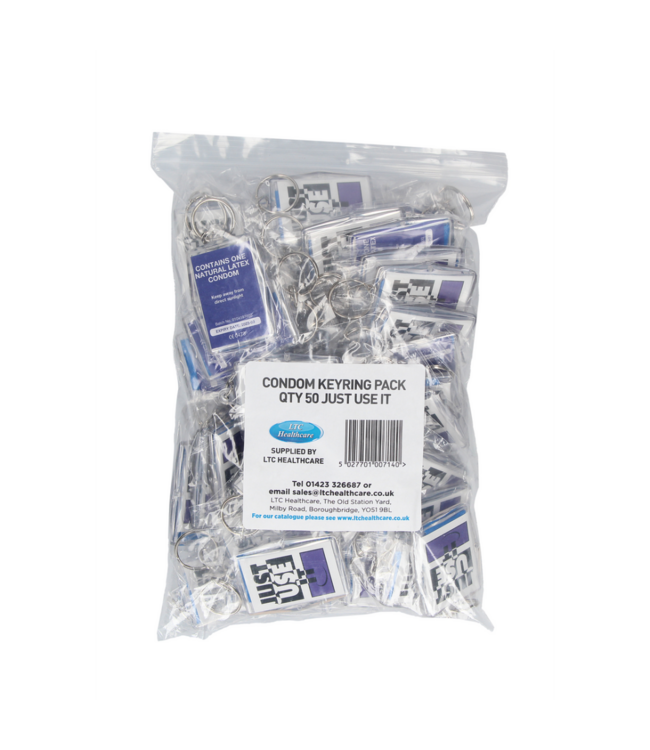 EXS Key Rings 'Just Use It' - Condoms - 50 Pieces