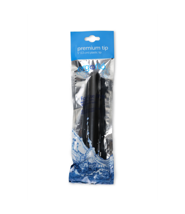 Ergoflo - Premium Tip for Anal Shower - 5” / 13 cm - Black