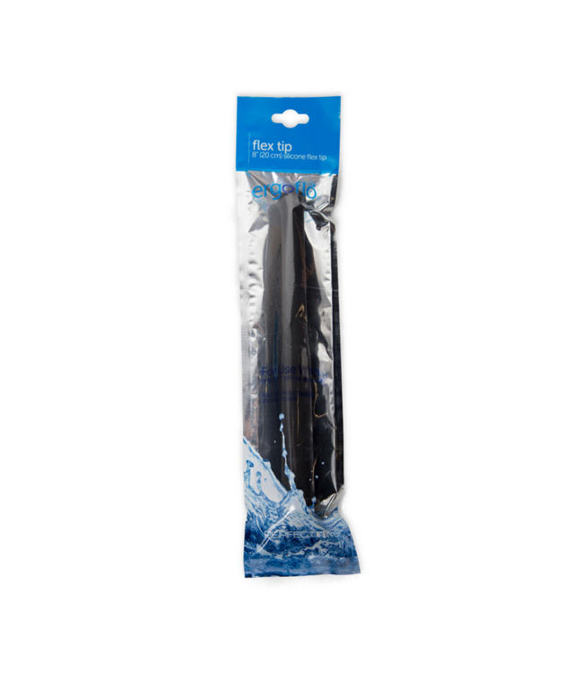 Ergoflo - Silicone Flex Tip for Anal Shower - 8 / 20 cm - Black