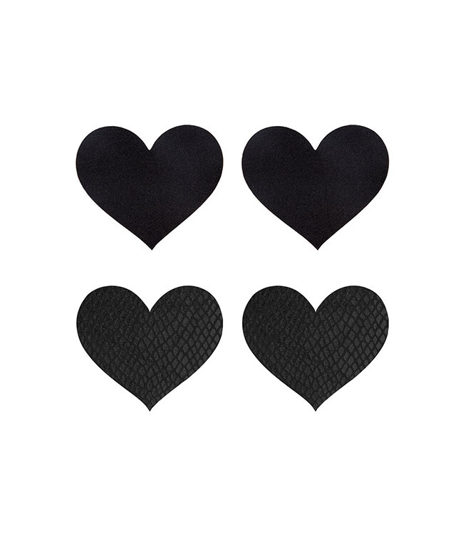 PEEKABOO PASTIES CLASSIC BLACK HEARTS