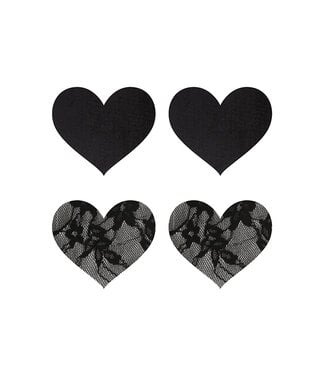 Peekaboo PEEKABOO PASTIES SATIN AND LACE HEARTS