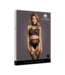 Le Désir by Shots Two Piece with Halter Turtleneck and Pantie with Attached Stockings - OS - Black