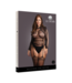 Le Désir by Shots Bodystocking with Long Sleeves and Short Turtleneck - OSX - Black