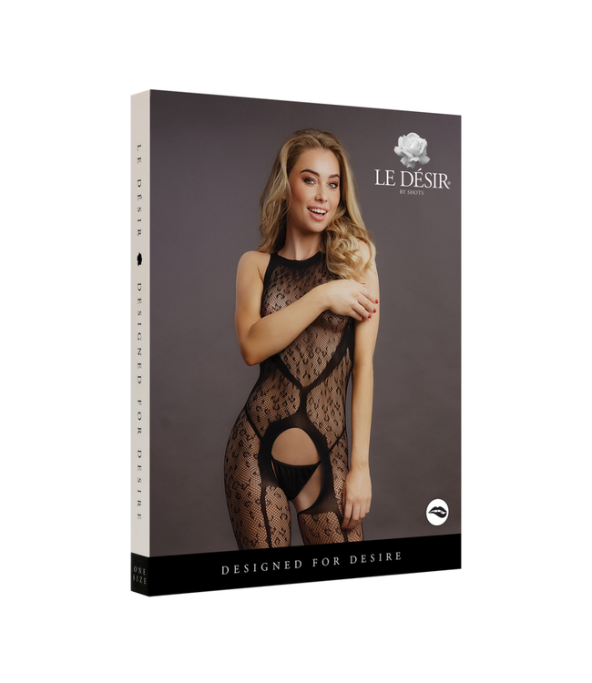 Crotchless Leopard Bodystocking - One Size