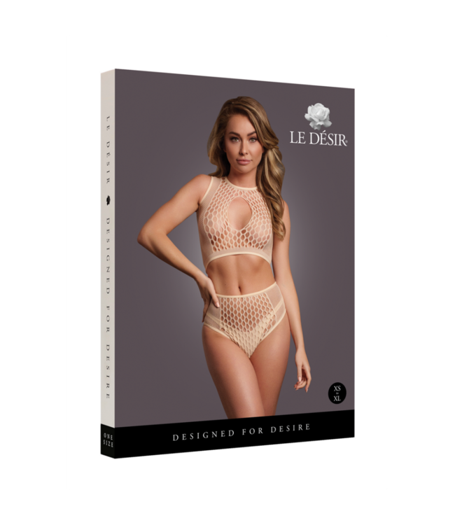 Duo Net Key-Hole Bra Set - One Size