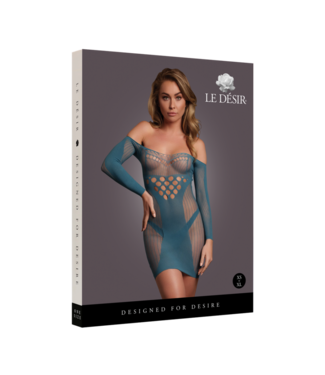 Le Désir by Shots Long-Sleeved Net Mini Dress - One Size