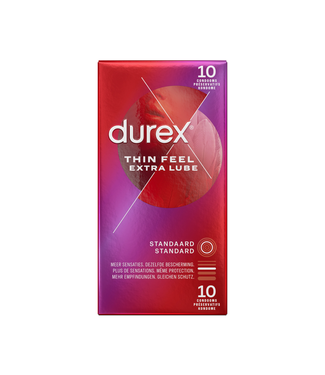 Durex Thin Feel Extra Lube - Condoms - 10 Pieces