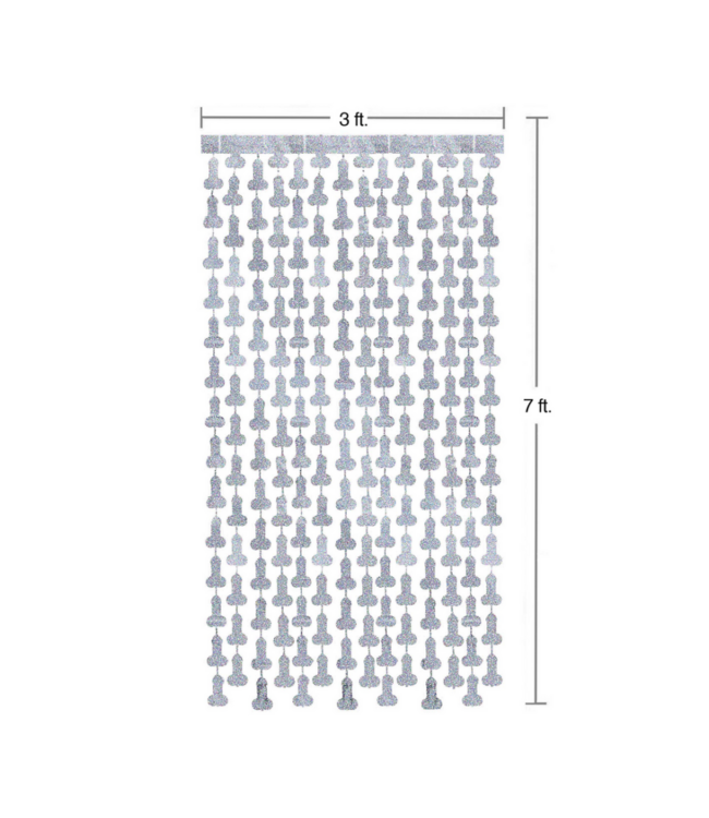 Glitteratti - Disco Penis Foil Curtains - 2/6ft
