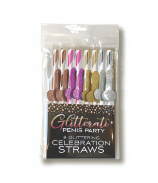 Little Genie Productions Glitterati - Penis Party Cocktail Straws