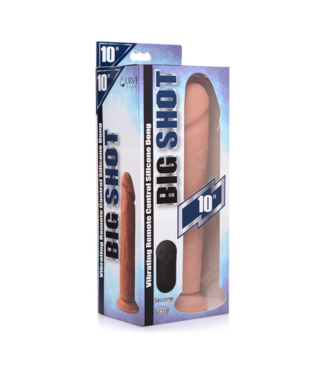 Curve Toys Vibrating Silicone Dildo with Remote Control - 10 / 25,5 cm