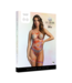 Le Désir by Shots Open-Cup Strappy Teddy and Dazzling Nipple Bling Sticker - One Size