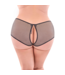 Magic Silk Fishnet Split Back Boy Short - 2X - Black