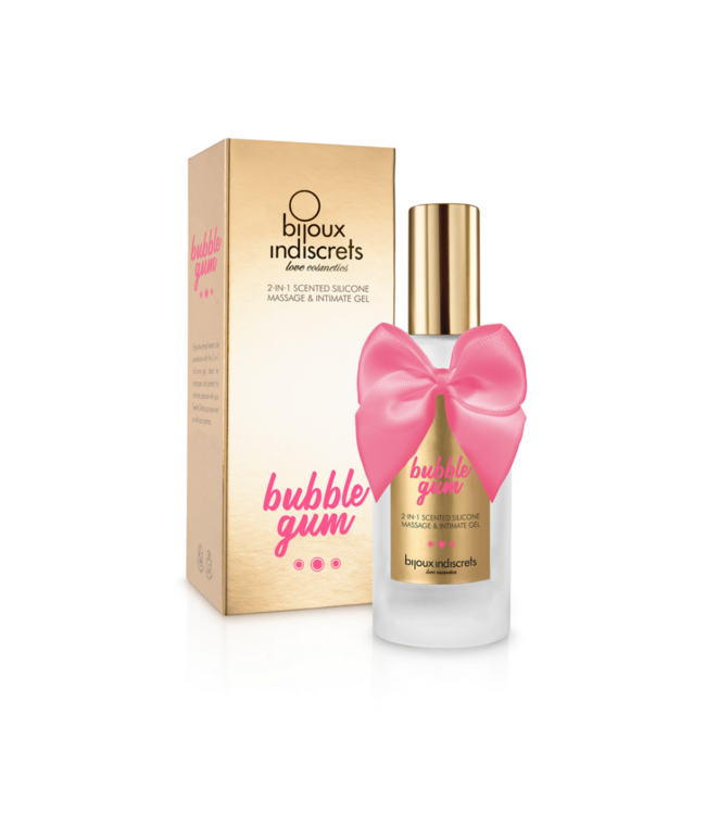 2 in 1 Silicone Massage Gel and Intimate Gel - Bubblegum - 3 fl oz / 100 ml