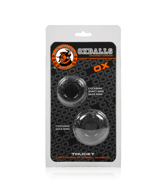 Truckt - 2-pack Stretchy Cockring - Black