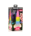 Xr Brands UniGlow - Glow-in-the-Dark Rainbow Silicone Dildo