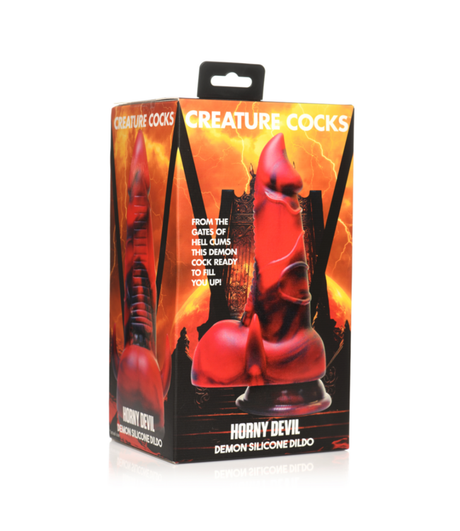 Horny Devil - Demon Silicone Dildo - Red