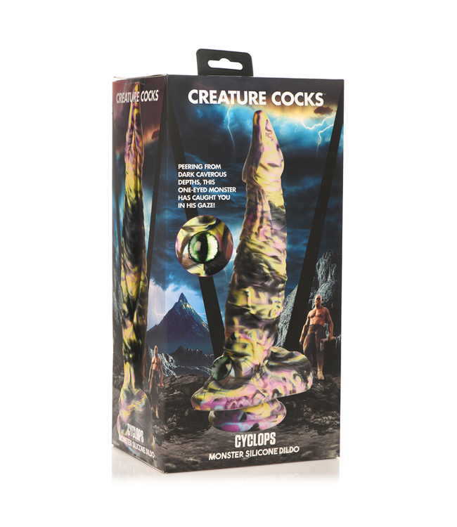 Cyclops Monster - Silicone Dildo - Yellow/Purple/Black
